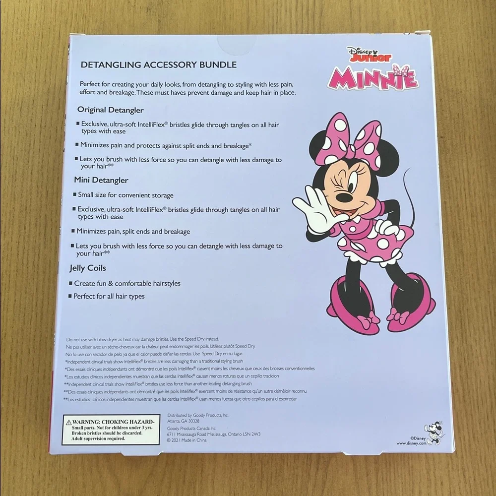 Disney Minnie Mouse Wet Brush and Hair Accessories Set